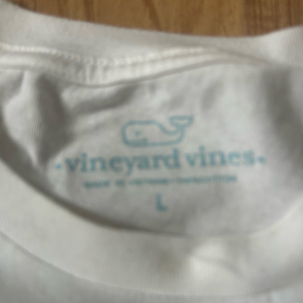 Vineyard Vines Classic White Sports Whale Short Sleeve Tee Men’s Sz L - Picture 3 of 5